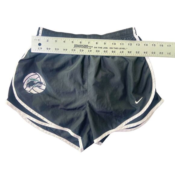 Nike Dri Fit Athletic Shorts Teens Medium Black With‎ White Stripe Volleyball - Picture 9 of 11